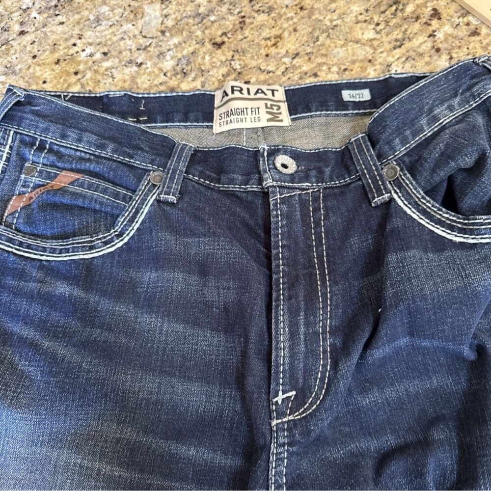 Ariat Men's Straight Fit Jeans - Dark Blue